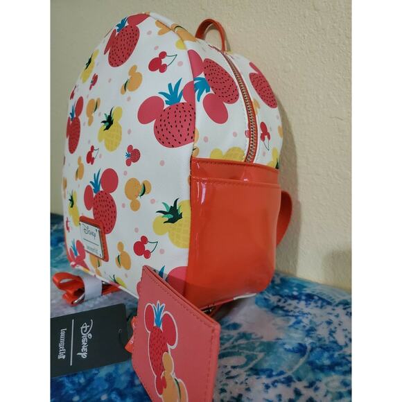 Loungefly Disney Mickey Mouse Fruits Backpack and Cardholder Set - Picture 3 of 4